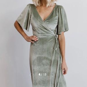Baltic Born Bridesmaid Meghan Velvet Wrap Maxi Dress